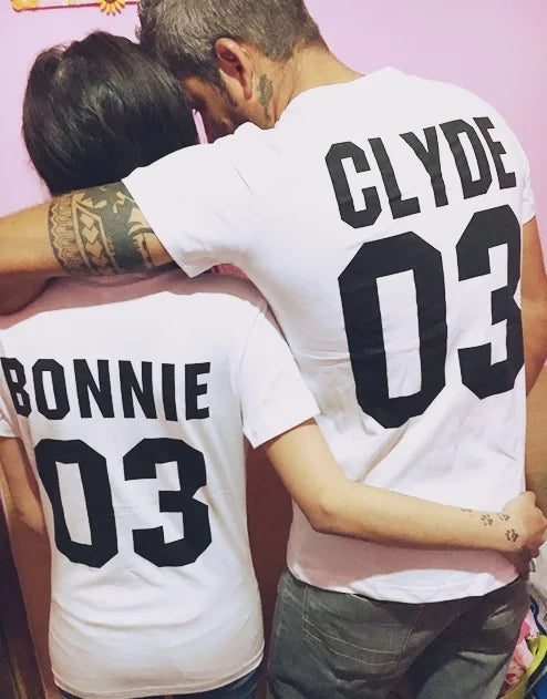 Couple T-Shirts Bonnie - Clyde - Achtung  Einzelverkauf! <3